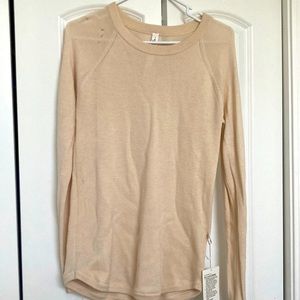 Lululemon nwt sit in lotus sweater sz 8  holes on right shoulder